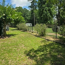 4-Foot-3-Rail-Black-Aluminum-Fence-Installation-on-Lake-Gantt 5