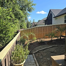 Shadowbox-Fence-with-Top-Rail-Steel-Frame-Gates-Pensacola-FL 1